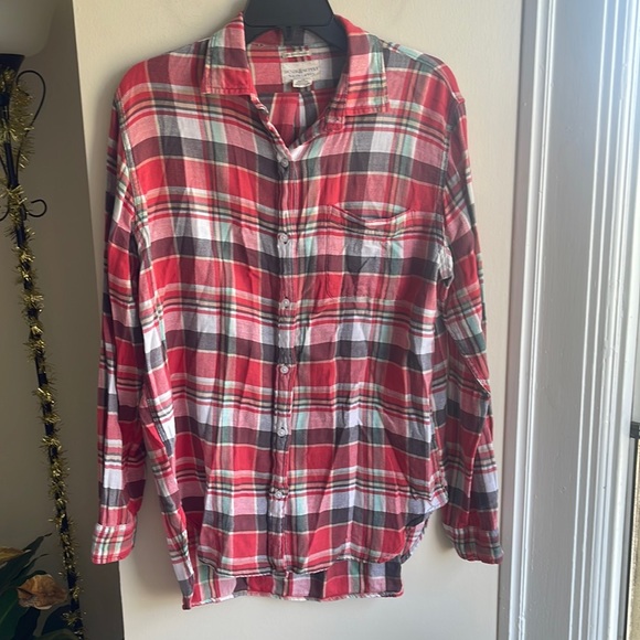 Ralph Lauren boyfriend flannel size large 💞 - Picture 1 of 5